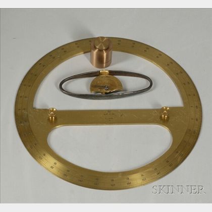 Brass Full-Circle Protractor and a Strength-Tester