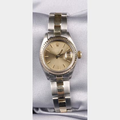 Lady's Bicolor Stainless Steel Wristwatch, Rolex
