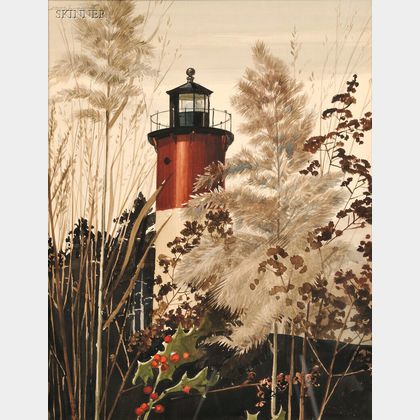 Stow Wengenroth (American, 1906-1978) Lighthouse Tapestry