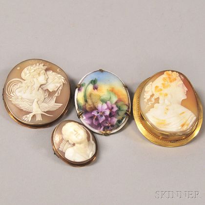 Four Antique Brooches