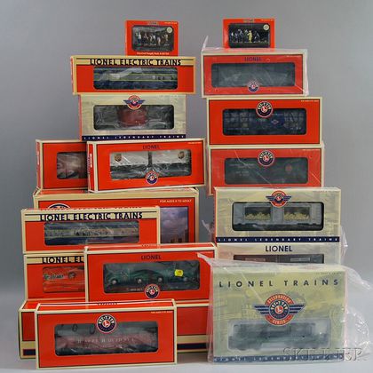 Set of Twenty-three Lionel O Gauge Model Trains and Accessories