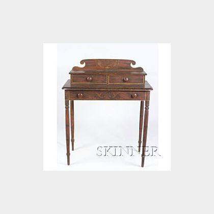 Classical Grain-Painted and Decorated Dressing Table