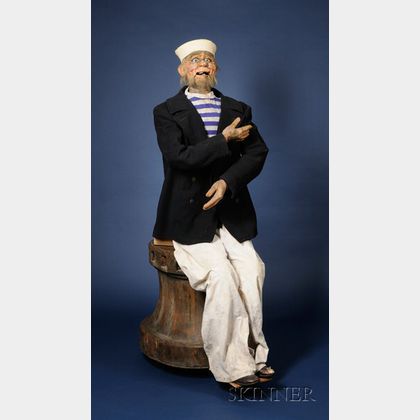 Life-Size Laughing Sailor Automaton from the Film "Sleuth"