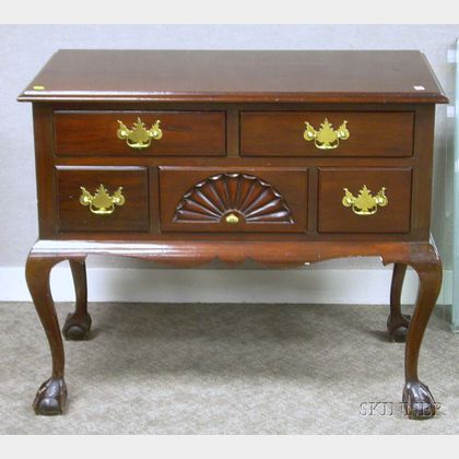 Chippendale-style Carved Mahogany Lowboy. 