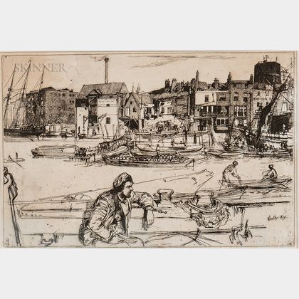 James Abbott McNeill Whistler (American, 1834-1903) Black Lion Wharf
