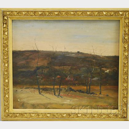 Elijah Baxter, Jr. (American, 1849-1939) Autumn Field and Hillside.