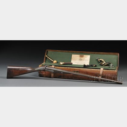 William Powell & Son Side-by-Side Shotgun with Case