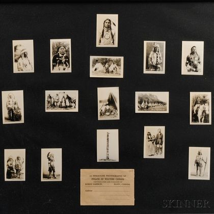 Sixteen Miniature Photographs of Indians of Western Canada