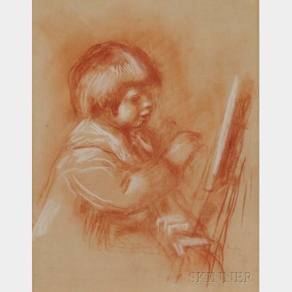 After Pierre-Auguste Renoir (French, 1841-1919) Le Petit Peintre , Claude (Coco) at his Easel