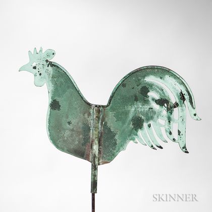 Sheet Copper Rooster Weathervane
