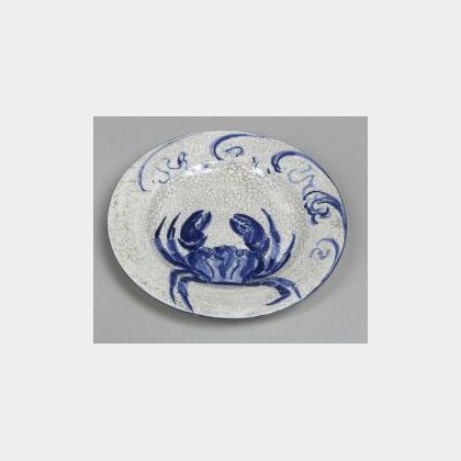Dedham Pottery Crab Bread And Butter Plate,, , 