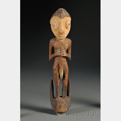 New Guinea Carved Wood Hook Figure