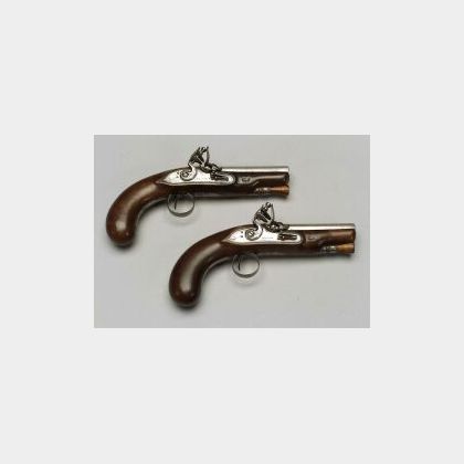 Pair Of Irish Flintlock Pocket Pistols