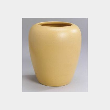 Paul Revere Pottery Yellow Vase