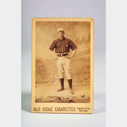 1887-1890 Old Judge Cigarettes New Yorks Giants John Monte Ward Cabinet Card. 