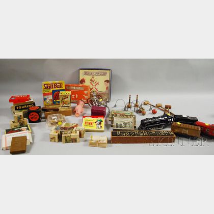 Lot of Early and Vintage Toys, Games, and Puzzles