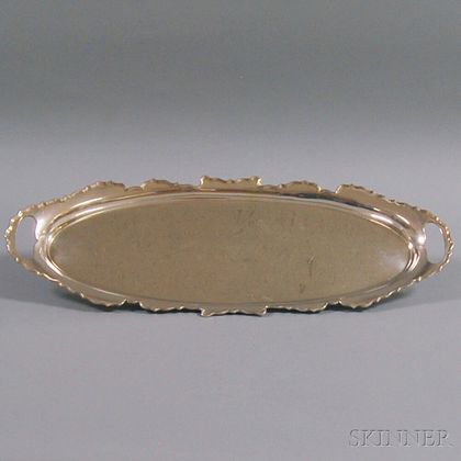 English Silver Oblong Serving Tray
