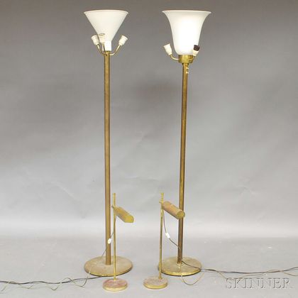 Four Brass Lamps