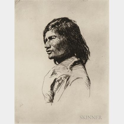 Frank Weston Benson (American, 1862-1951) Nascaupée Indian