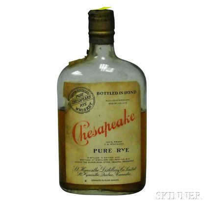 Chesapeake Pure Rye Whiskey, 1 pint bottle 