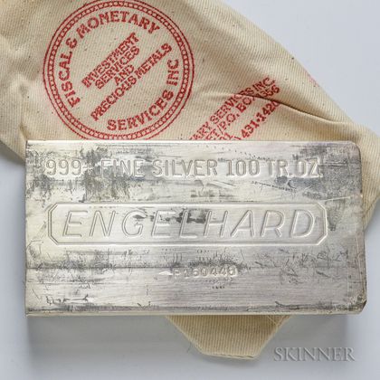 Engelhard 8th Series 100 Troy oz. Silver Bar