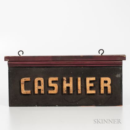 Double-sided "Cashier" Sign