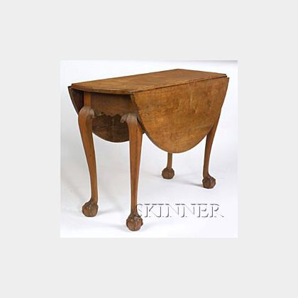 Chippendale Cherry Carved Drop-leaf Table