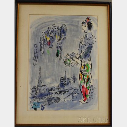 After Marc Chagall (French/Russian, 1887-1985) Le Magicien de Paris I