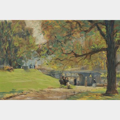 Arthur Clifton Goodwin (American, 1864-1929) View of the Public Garden, Boston