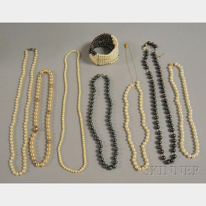Assorted Group of Cultured and Faux Pearl Jewelry