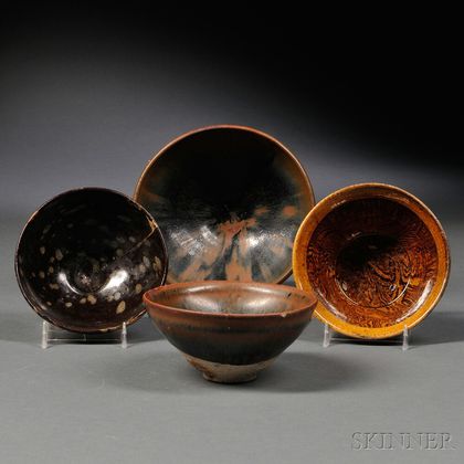Four Blackware Bowls