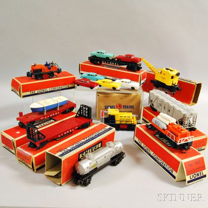 Nine Boxed Lionel Trains