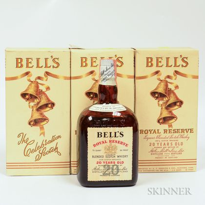 Bells Royal Reserve 20 Years Old, 3 4/5 quart bottles (oc) 