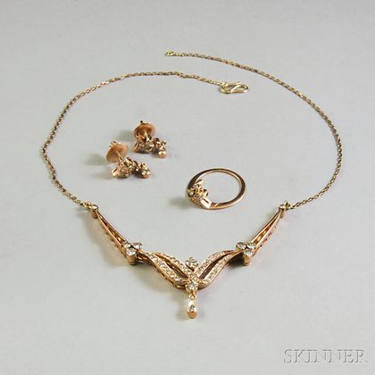 14kt Rose Gold and Diamond Suite