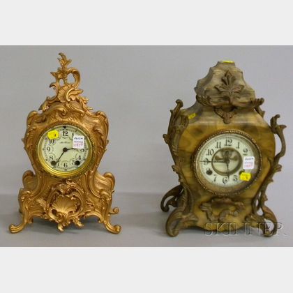 Two Louis XV-style Mantel Clocks