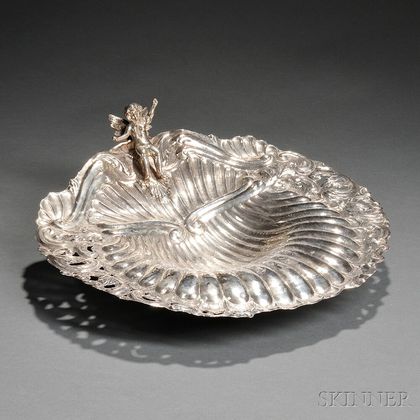 South American Sterling Silver Shell-form Dish