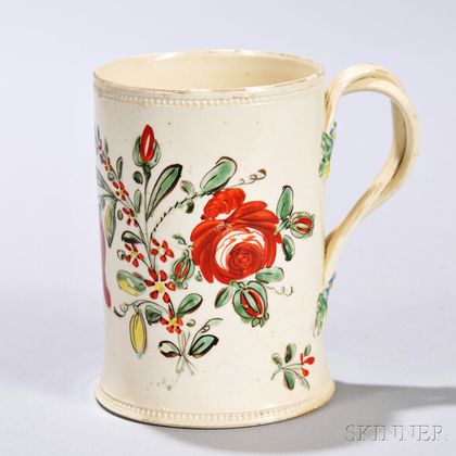 Creamware Bouquet Mug