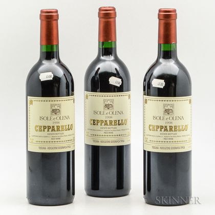 Isole e Olena Cepparello 1998, 3 bottles 