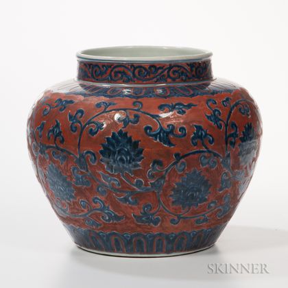Blue and Red Jar