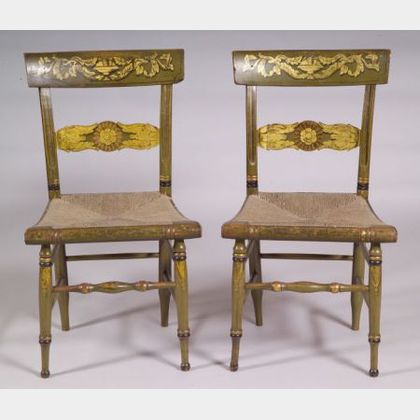 Pair of Painted Fancy Chairs