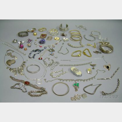 Group of Assorted Costume and Sterling Silver Jewelry