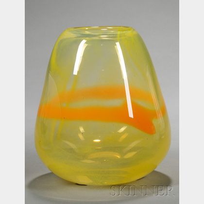 Wedgwood Yellow Glass Vase
