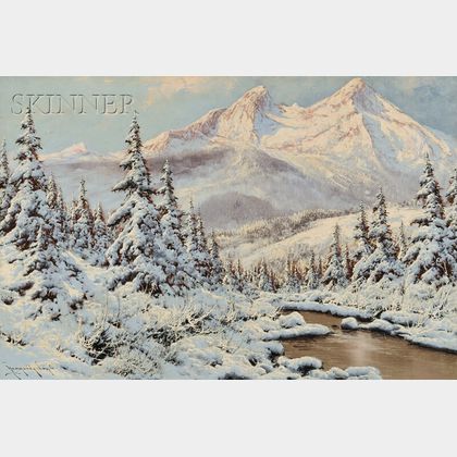 Laszlo Neogrady (Hungarian, 1896-1962) Mountain in Winter