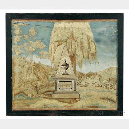 Framed Needlework Memorial to Susanna Smith