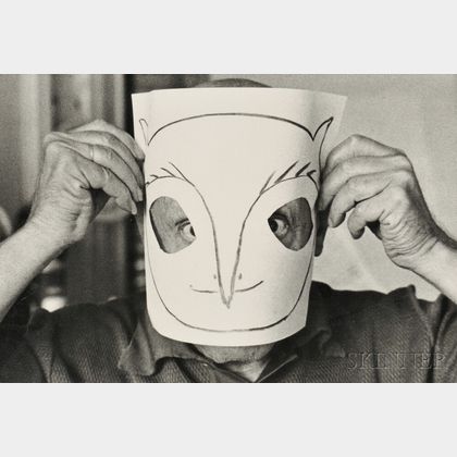 David Douglas Duncan (American, b. 1916) Portrait of Pablo Picasso with Snow Owl Mask