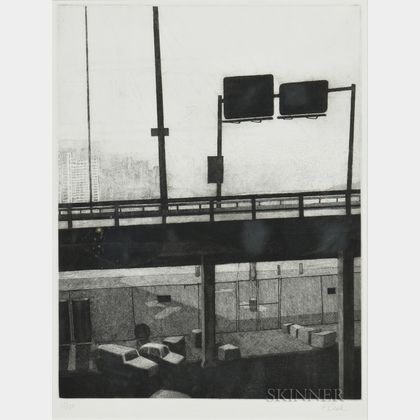Elizabeth J. Peak (American, b. 1952) Elevated Freeway, Fulton Street NYC