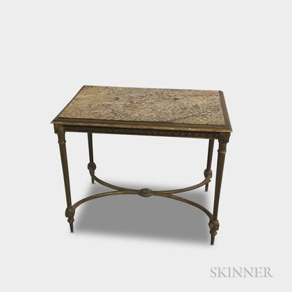 Louis XVI-style Molded and Gilt Composite Table