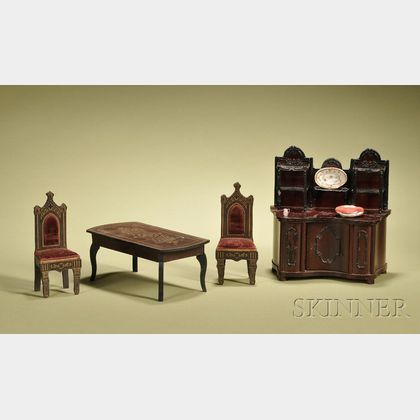 Group of Miniature Dining Room Furniture