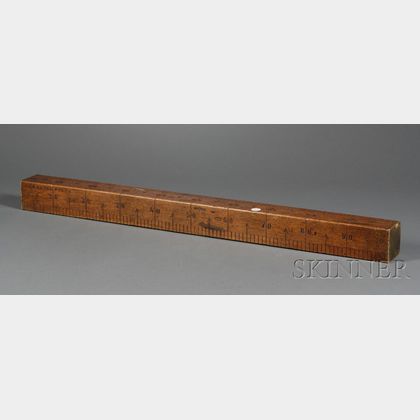 French Wooden Metre Ruler