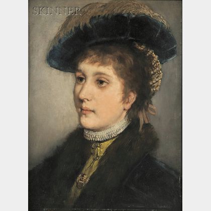 Max von Schmaedel (German, b. 1856) Portrait of Miss Davenport